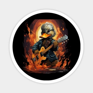 Duck Playing Guitar Magnet